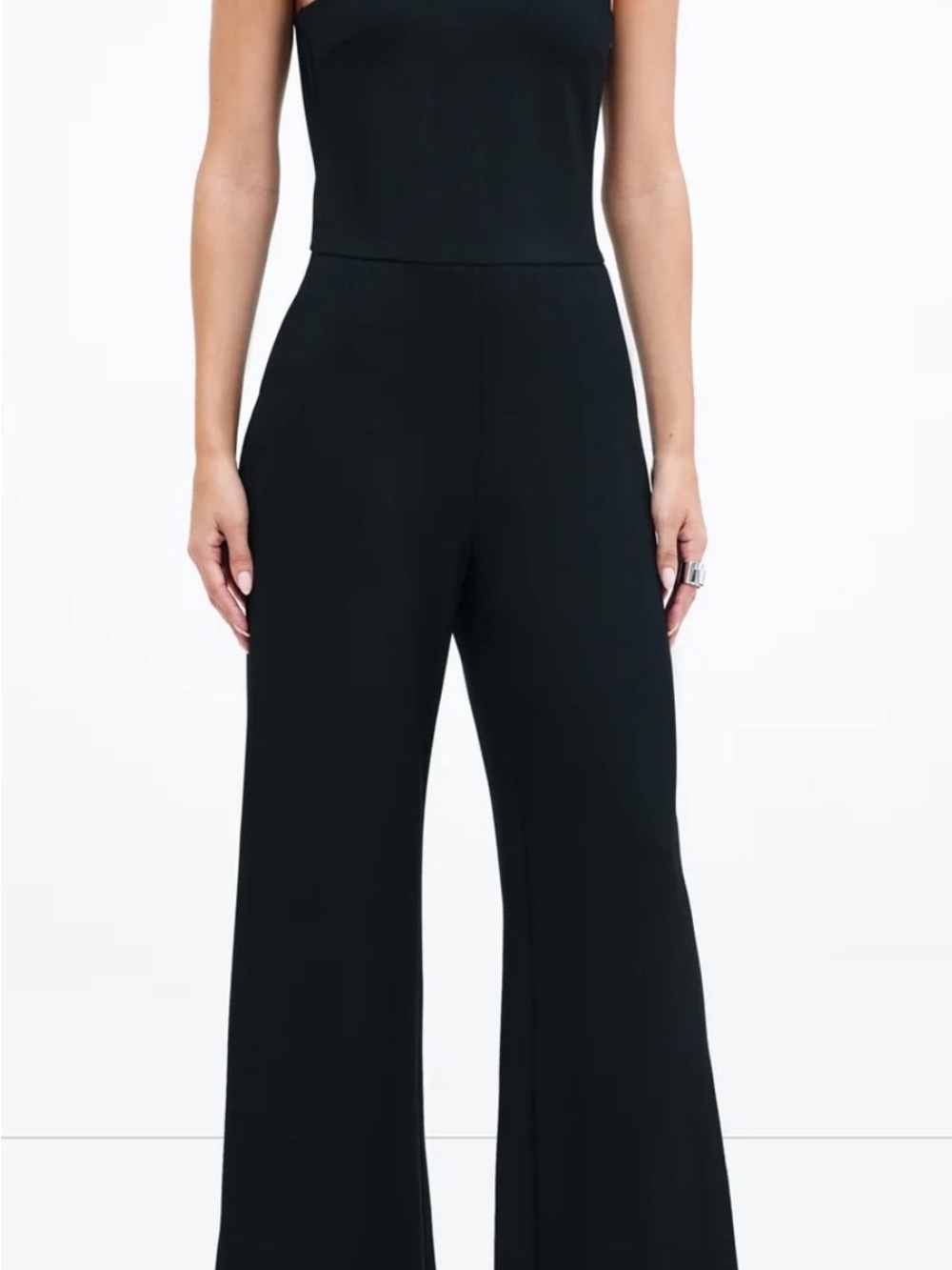 Marcella Black Wide-Leg Jumpsuit New PXL